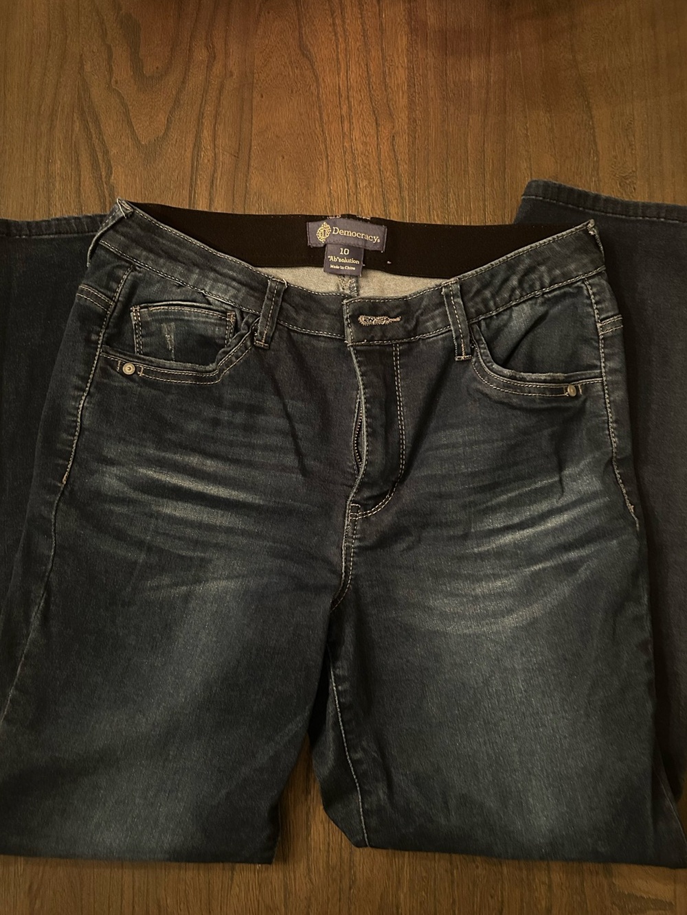 Democracy Women’s Ab Solution Washed Indigo Jeans - Dark Blue